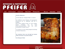 Tablet Screenshot of metzgerei-pfeifer.com